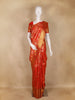 Red Floral Woven Pure Kanchipuram Silk Saree With Zari Border