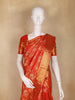 Red Floral Woven Pure Kanchipuram Silk Saree With Zari Border