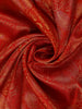 Red Floral Woven Pure Kanchipuram Silk Saree With Zari Border