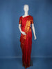 Red Floral Woven Pure Kanchipuram Silk Saree With Zari Border