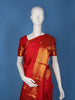 Red Floral Woven Pure Kanchipuram Silk Saree With Zari Border