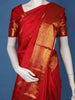 Red Floral Woven Pure Kanchipuram Silk Saree With Zari Border