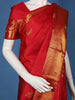 Red Floral Woven Pure Kanchipuram Silk Saree With Zari Border