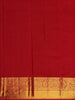 Red Floral Woven Pure Kanchipuram Silk Saree With Zari Border