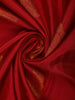 Red Floral Woven Pure Kanchipuram Silk Saree With Zari Border