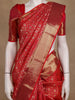 Red Floral Woven Pure Kanchipuram Silk Saree With Rich Zari Border