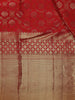 Red Floral Woven Pure Kanchipuram Silk Saree With Rich Zari Border
