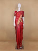 Red Floral Woven Pure Kanchipuram Silk Saree with Zari Border