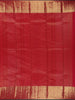 Red Floral Woven Pure Kanchipuram Silk Saree with Zari Border