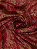 Red Floral Woven Tussar Silk Saree - Diadem