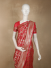 Red Floral Zari Woven Design Banarasi Fancy Saree