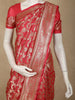 Red Floral Zari Woven Design Banarasi Fancy Saree
