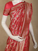 Red Floral Zari Woven Design Banarasi Fancy Saree