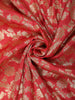 Red Floral Zari Woven Design Banarasi Fancy Saree