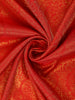 Red Floral Zari Woven Design Pure Kanchipuram Silk Saree