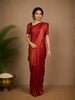 Red Geometric Butta Woven Pure Kanchipuram Silk Saree