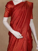 Red Geometric Butta Woven Pure Kanchipuram Silk Saree