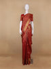 Red Geometric Butta Woven Pure Kanchipuram Silk Saree with Zari Border