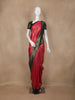 Red Geometric Design Semi Silk Saree