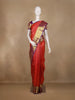 Red Geometric Diamond Woven Design Pure Kanchipuram Silk Saree - Diadem