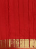 Red Geometric Woven Pure Kanchipuram Silk Saree with Zari Border