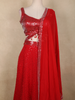 Red Heavy Sequins Embellished Design Georgette Lehenga with Dupatta