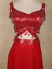 Red Heavy Sequins Embellished Design Georgette Lehenga with Dupatta