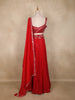Red Heavy Sequins Embellished Design Georgette Lehenga with Dupatta