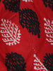 Red Leaf Motif Design Cotton Readymade Blouse