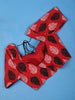 Red Leaf Motif Design Cotton Readymade Blouse