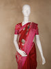 Red Multicolor Floral Print Kota Cotton Saree - Diadem