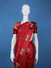Red Obstacle Design Woven Semi Tussar Saree