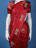 Red Obstacle Design Woven Semi Tussar Saree