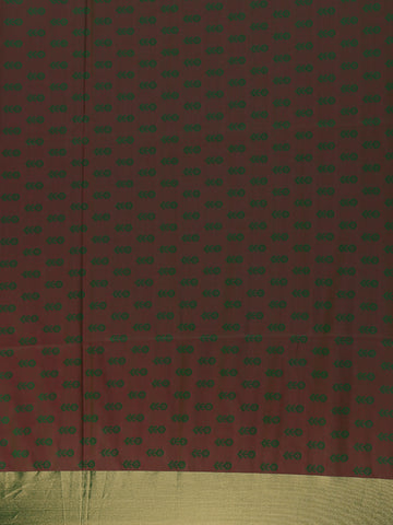 Red Paisley Designed Soft Silk Saree With Contrast Dark Green Blouse - Diadem