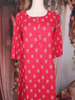 Red Paisley Printed Cotton Rayon Kurti