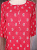 Red Paisley Printed Cotton Rayon Kurti