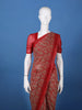 Red Paisley Printed Georgette Saree with Matching Blouse