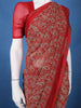 Red Paisley Printed Georgette Saree with Matching Blouse