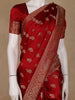 Red Paisley Woven Banarasi Silk Saree - Diadem