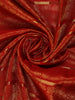 Red Peacock Motif Pure Kanchipuram Silk Saree With Zari Border