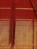 Red Peacock Motif Pure Kanchipuram Silk Saree With Zari Border