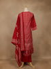 Red Printed Cotton Salwar Suit with Dupatta - Diadem
