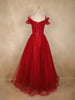 Red Sequins Embellished Design Party Wear Net Gown