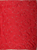 Red Sequins Embroidered Tissue Organza Saree with Designer Border