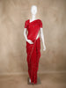 Red Sequins Embroidered Tissue Organza Saree with Designer Border