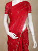 Red Sequins Embroidered Tissue Organza Saree with Designer Border