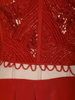 Red Sequins and Beads Embroidered Design Satin Indo Western Lehenga
