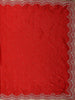 Red Sequins and Beads Embroidered Design Space Silk Party Wear Saree