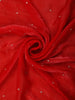 Red Sequins and Beads Embroidered Design Space Silk Party Wear Saree