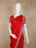 Red Sequins and Beads Embroidered Design Space Silk Party Wear Saree